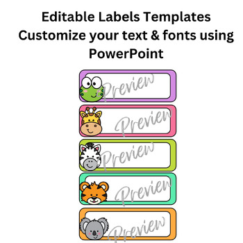 Cute Editable Subject Labels- Classroom Labels for Back to School