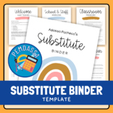 Cute & Editable Substitute Teacher Binder Template on Google!