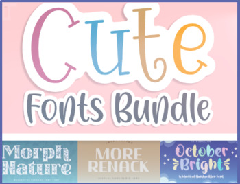 Cute FONTS Bundle -20 Fonts by Happiness1000 | Teachers Pay Teachers
