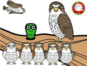 Preview of Cute Falcon with Seasonal Accessories Clipart (Personal & Commercial Use)