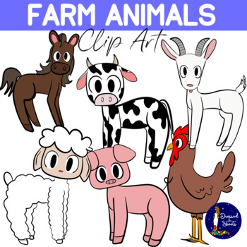 Preview of Cute Farm Animal Clip Art