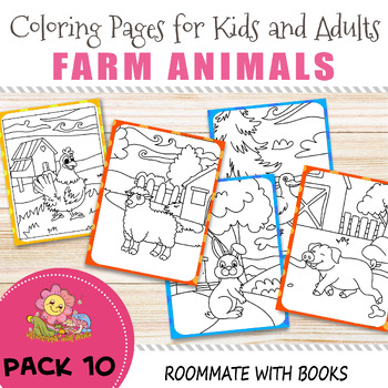 Preview of Cute Farm Animals Coloring Pages