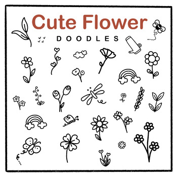 Preview of Cute Flower : Doodle Font