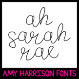 AHSarahRae - Cute Font - Cursive Fonts for Commercial Use