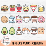 Cute Food Clipart, Perfect Match, Kawaii Food, Friendship,