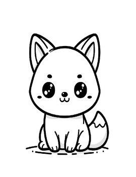 Preview of Cute Fox Coloring Sheets- Ultimate Fox Package