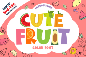 Preview of Cute Fruit Color Font