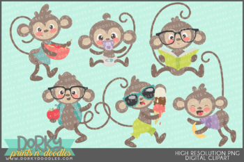 funky monkey clipart pictures
