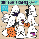 Cute Ghost Clipart for School and Halloween