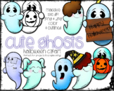 Cute Ghosts Clipart - Halloween Clipart - Happy Ghosts - G