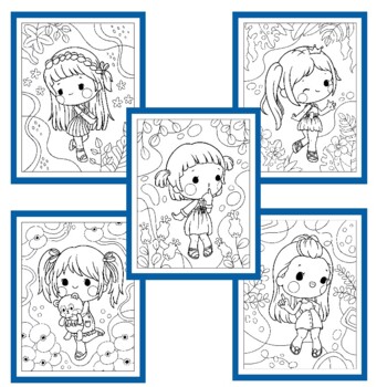 Cute Girls Vol.3 Coloring Pages - Crella