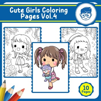 Cute Girls Coloring Pages Vol.4 by Felixes