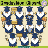 Cute Gnome Graduation Clipart, end of year clip art