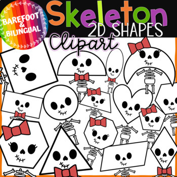 Preview of Skeleton Shape Clipart | Halloween Clipart