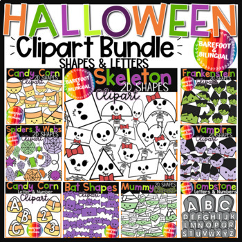 Preview of Halloween Clipart Bundle | Halloween Shapes, Letters & Numbers