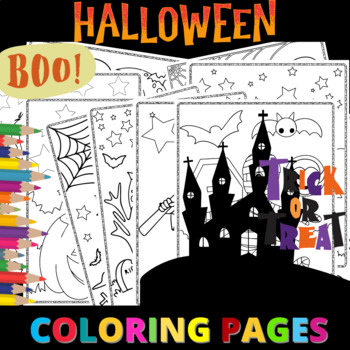 Preview of Cute Halloween Coloring Page