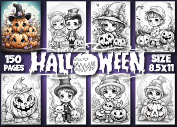 Preview of Cute Halloween Coloring Pages for Kids