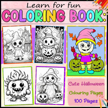 Cute Halloween Colouring Pages by Learn for funn | TPT