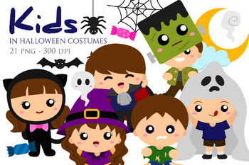Preview of Cute Halloween Costume - Holidays - Vector Clipart Illustrations