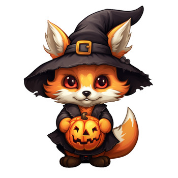 Spooky Fox Stickers