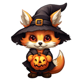 Cute Halloween Fox Clipart