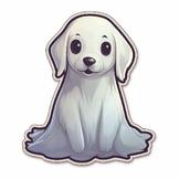 Cute Halloween Ghost Dog Clipart