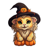 Cute Halloween Lion Clipart
