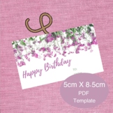 Cute Happy Birthday Tags Printable Editable, Birthday Gift