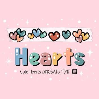 Preview of Cute Hearts OTF Dingbats Font