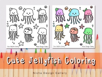 Preview of Cute Jellyfish Coloring