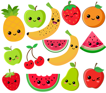 cute fruit cartoon