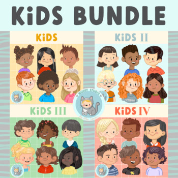 Preview of Cute Kids Cartoon Clipart Bundle