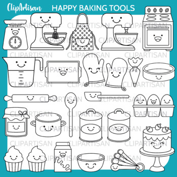Clip Art Cute Kitchen - Cooking Clipart - Personal and commercial use