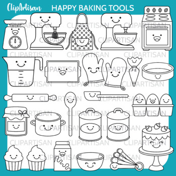 Kawaii Kitchen Clipart, Kawaii Cooking Clip Art, Cute Kitchen Clipart,  Kawaii Baking Clipart, Cooking Tools, Kitchen Accessories, Cute Mixer  (Download Now) 