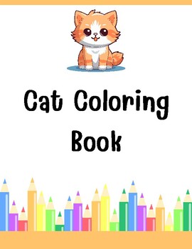 Preview of Cute Kittens Coloring Book for kids, Pre-K, K, Preschool