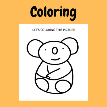 Preview of Cute Koala Forest Animal Printable Coloring Sheet