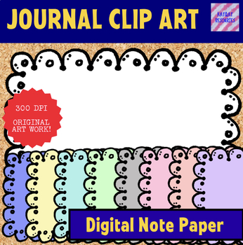 Preview of Cute Lace Style Doodle Frames - Digital Note Paper
