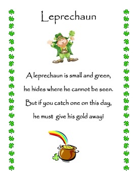 Preview of Cute Leprechaun Poem!