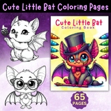 Cute Little Bat Coloring Pages for Kids