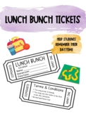 Cute Lunch Bunch Ticket School Counselor teacher principal 