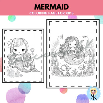 Cute Mermaid Coloring Pages - Mermaid Coloring Book by Success SK