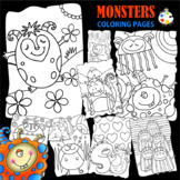 Cute Monster Coloring Activity Pages