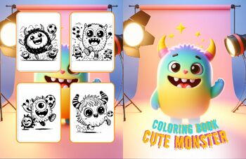Preview of Cute Monster Coloring Book For Kids