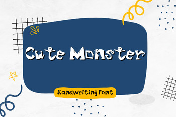 Preview of Cute Monster Font, Halloween Font