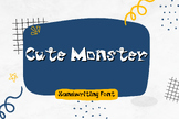 Cute Monster Font, Halloween Font