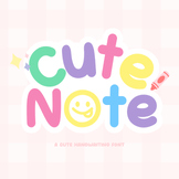 Cute Note Handwritting Font + Kawaii Notes