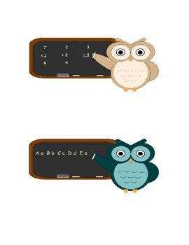 Preview of Cute Owl Clip Art (Pink, Blue, Purple, Grey, Beige and Teal)