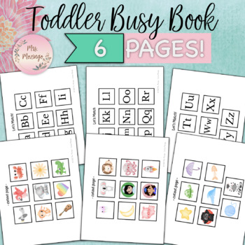 PHONICS Matching Worksheets | Toddler Busy Book | Quiet Activities