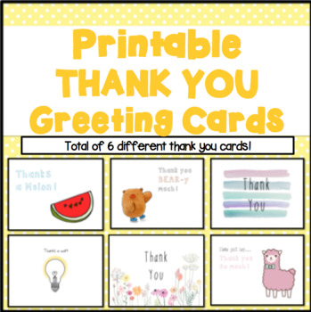 cute printable thank you greeting cards for students teachers and parents