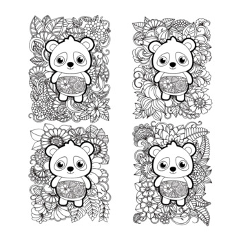 panda bear coloring pages